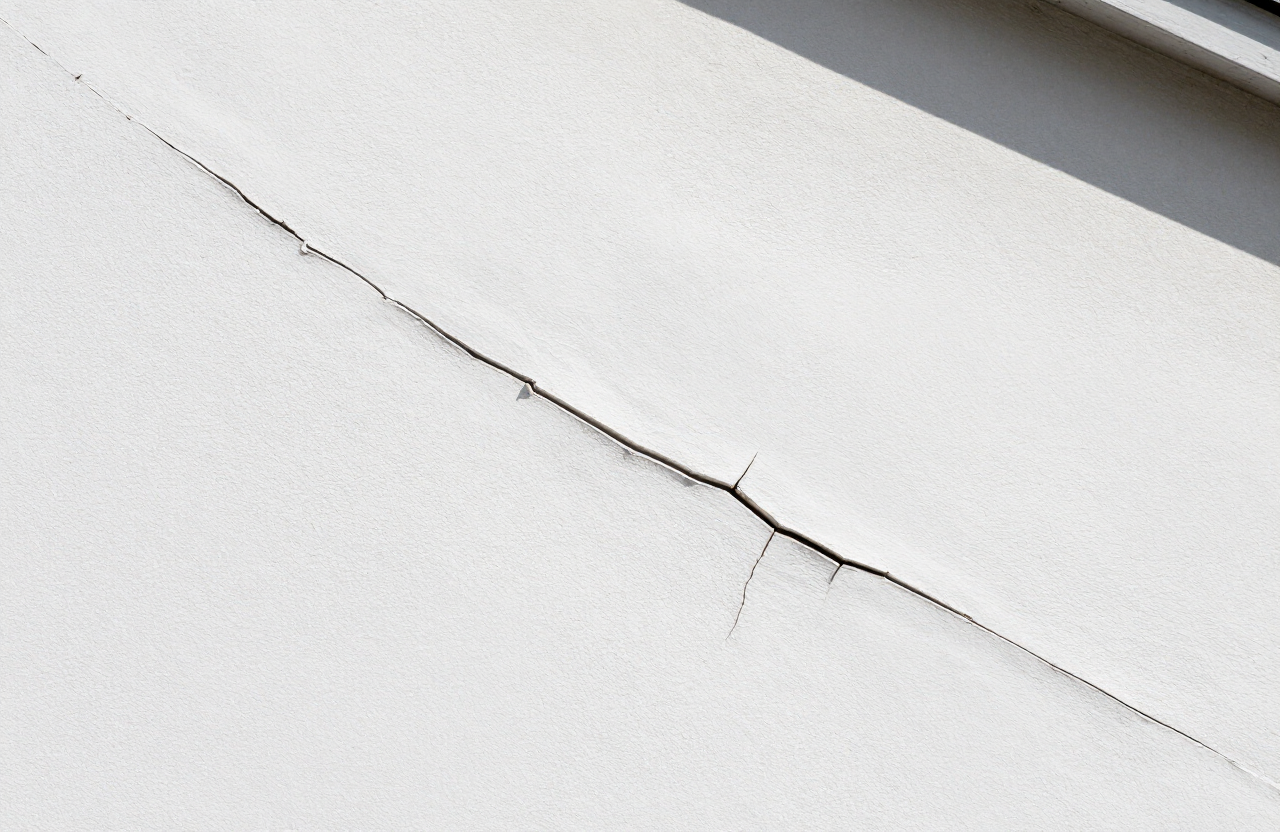 Hairline plaster crack in an older Palisade Park NJ home before repair