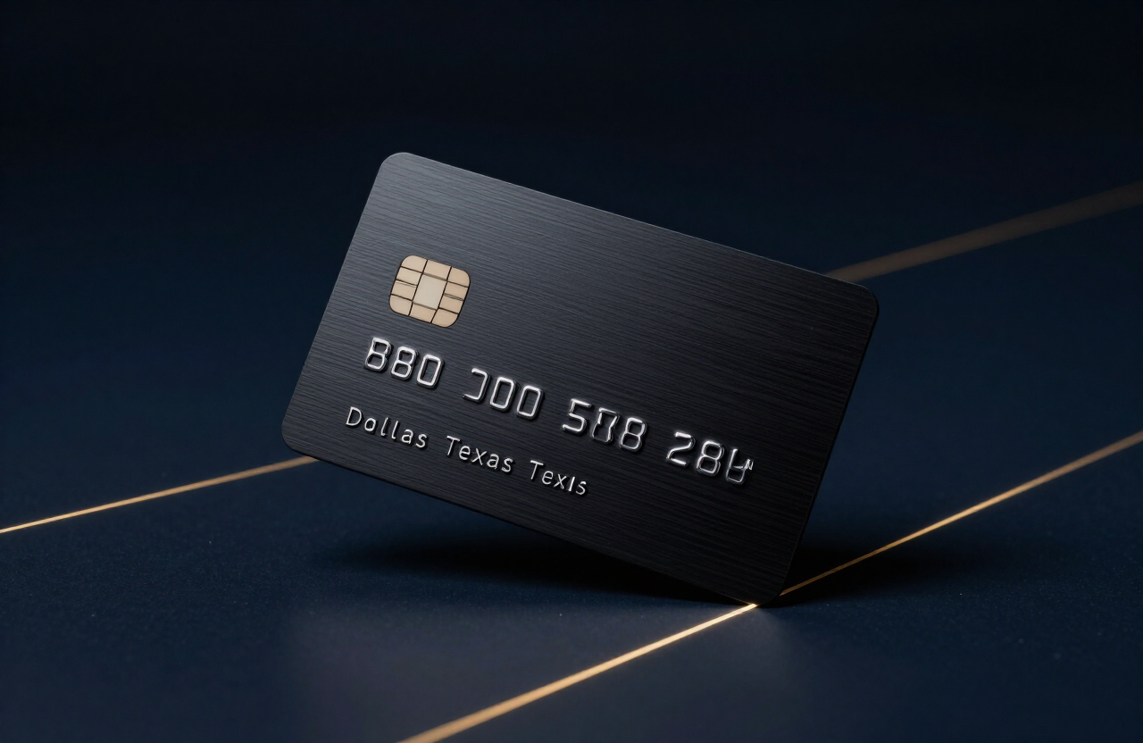 Matte black white-label corporate card issued through the Monetaire card API