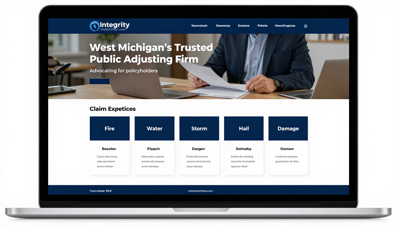 Integrity Indemnity website preview