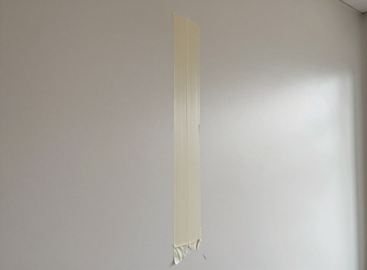 Failed drywall tape — after