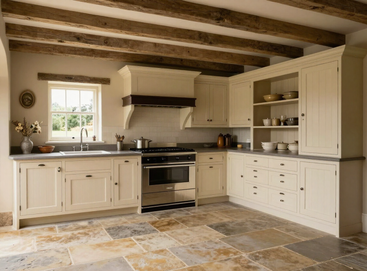 Ivory & Reclaimed Oak — Kitchen by HS Kitchens Studio, Yorkshire