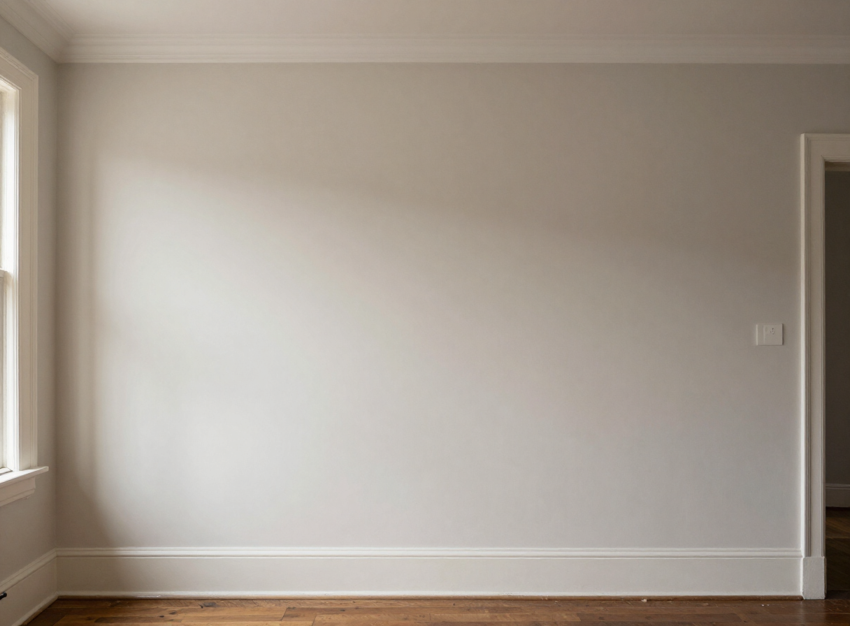 Finished painted plaster wall in a restored Hoboken NJ brownstone living room
