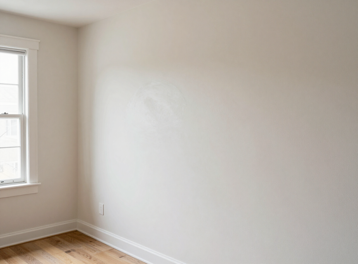 Sanded drywall patch ready for primer in a Hoboken NJ home
