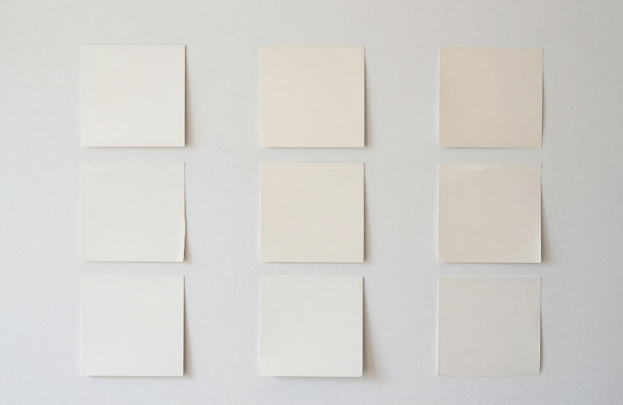 Paint color sample swatches tested on a wall in an East Rutherford NJ home