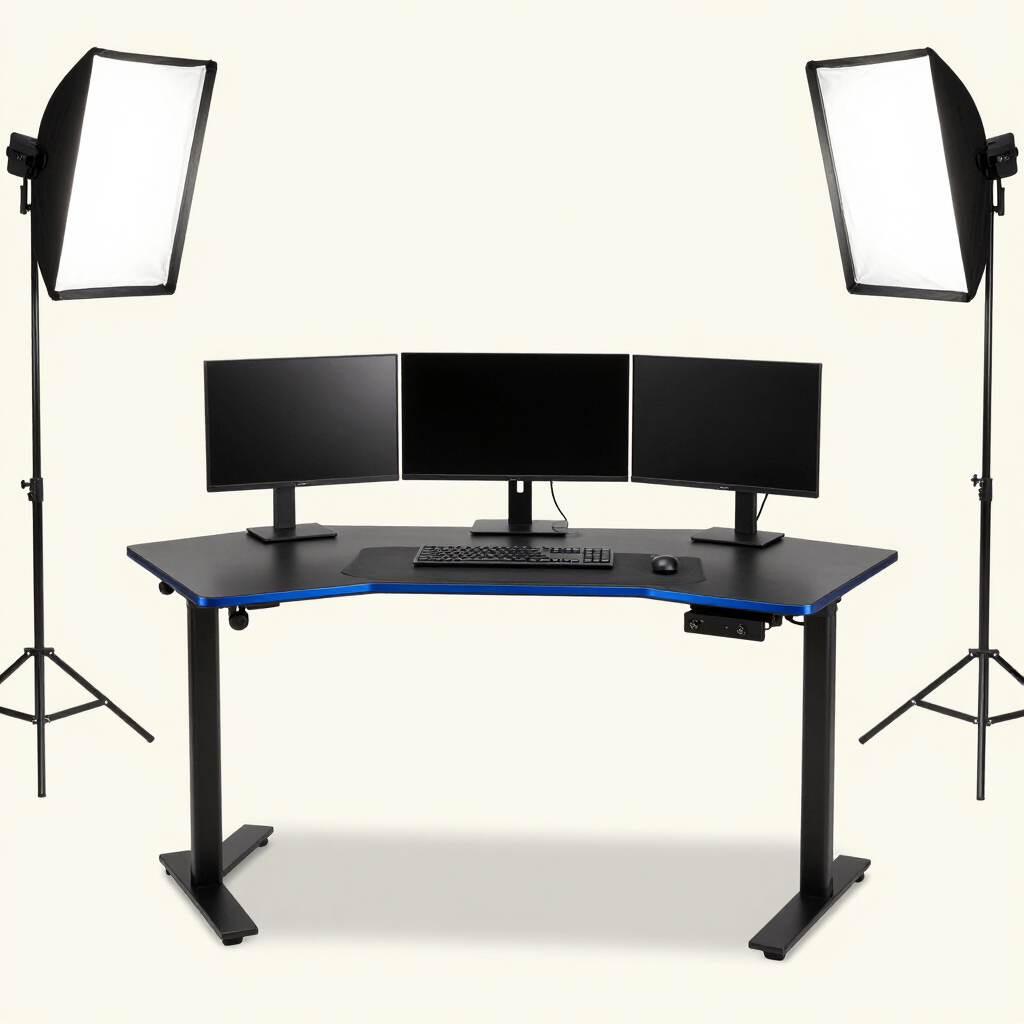 YRLLENSDAN Z-Shaped Gaming Desk