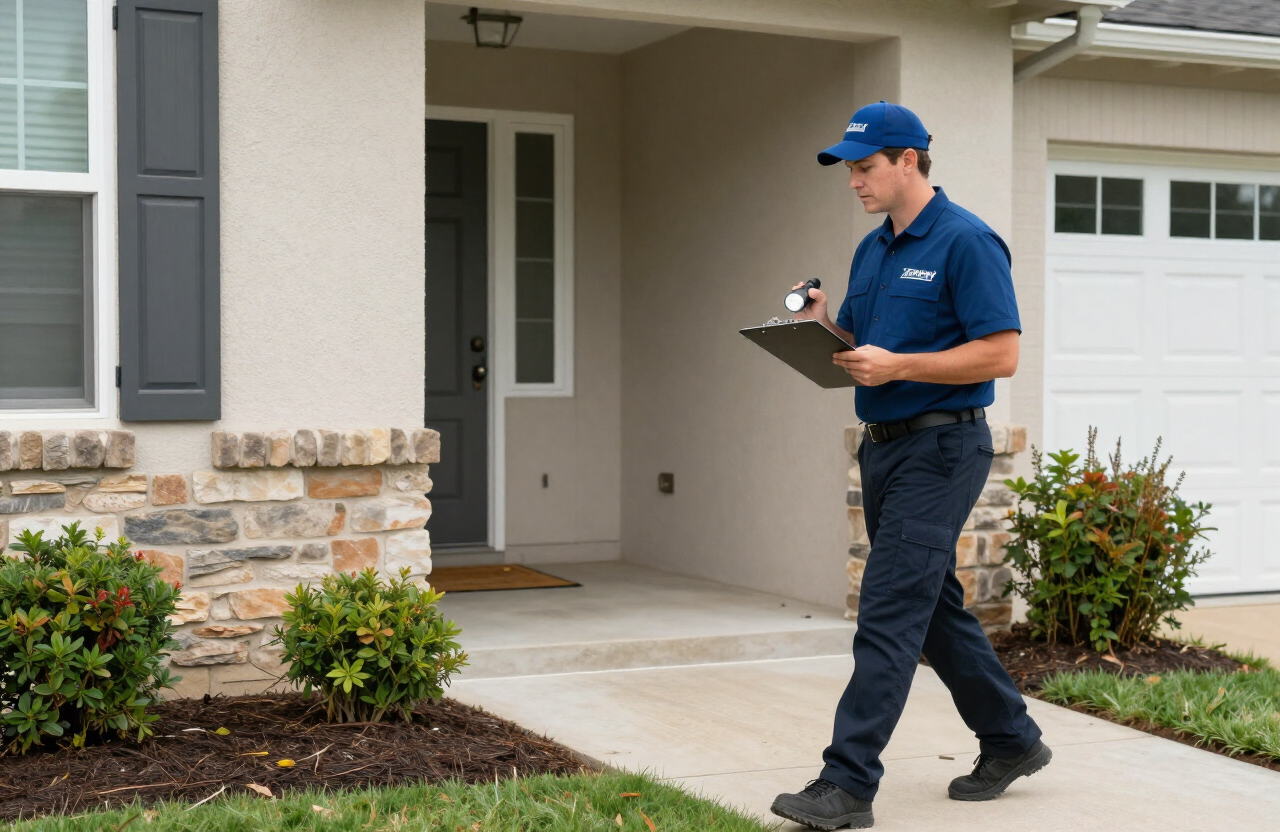 Professional wildlife inspection at a Houston home
