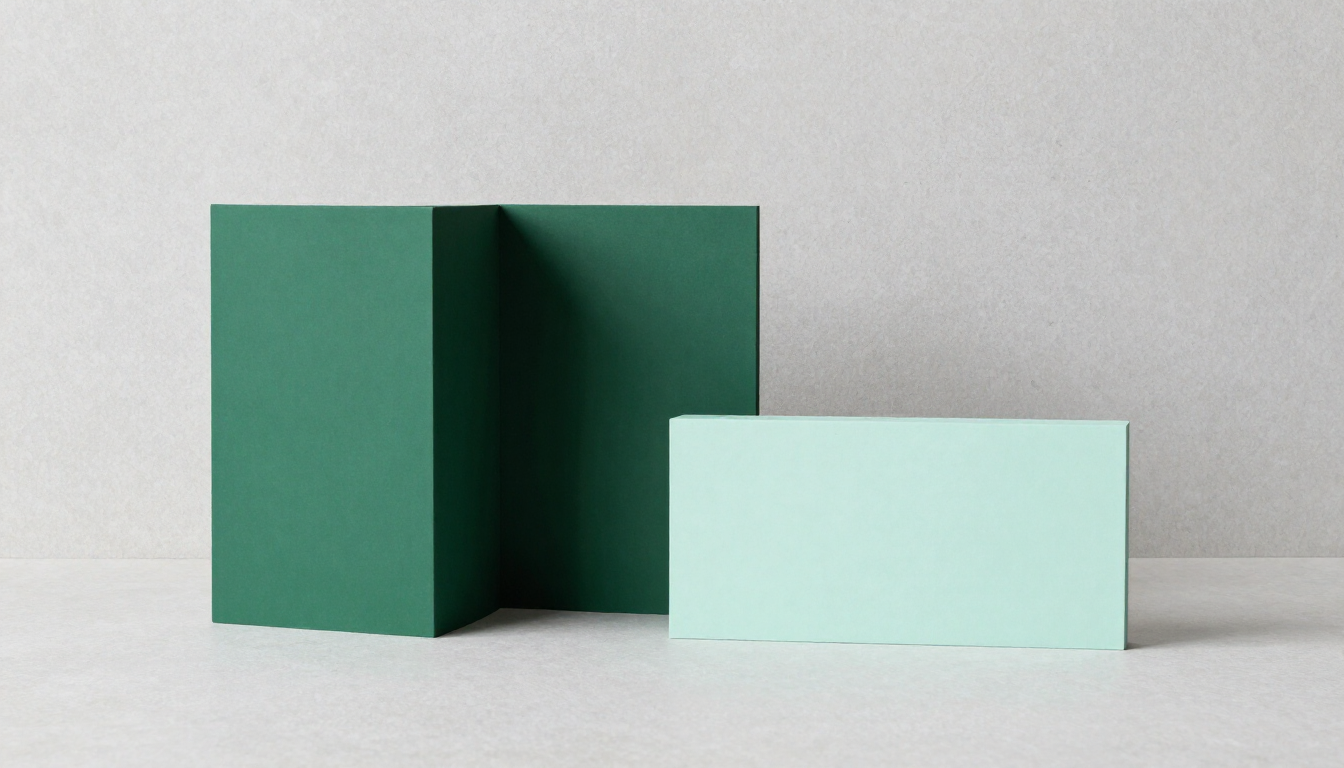 Architectural green forms representing connected digital possibilities