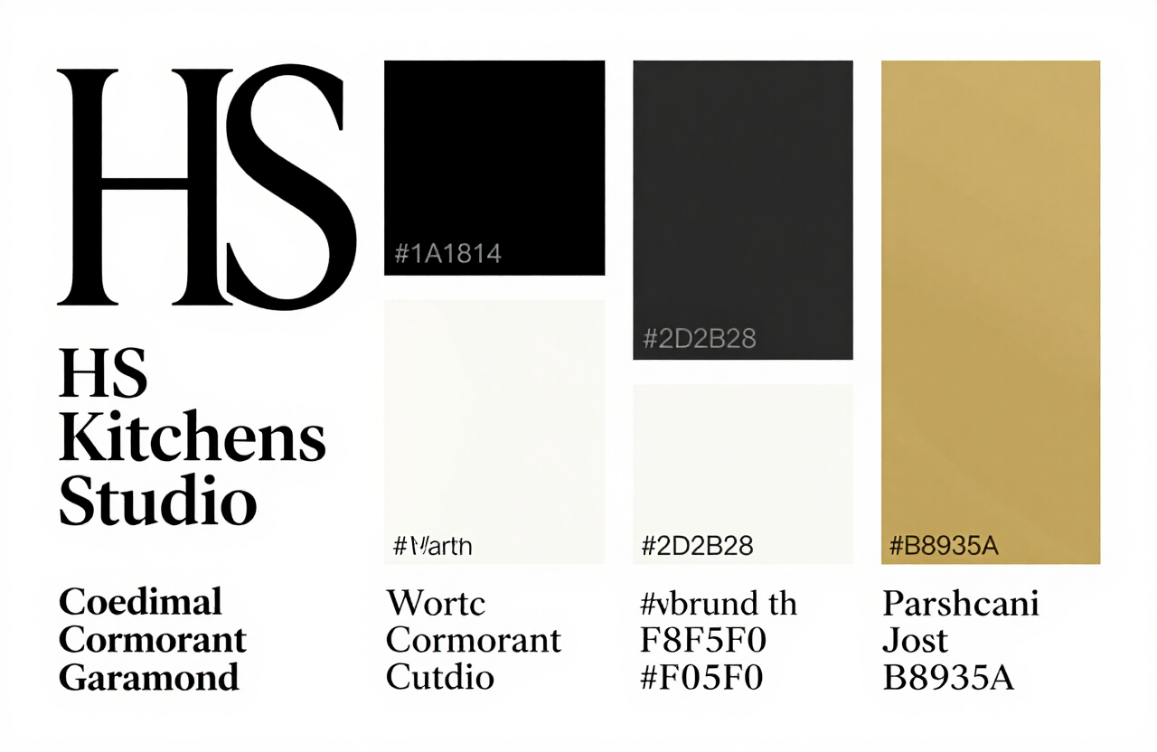 HS Kitchens Studio brand identity reference