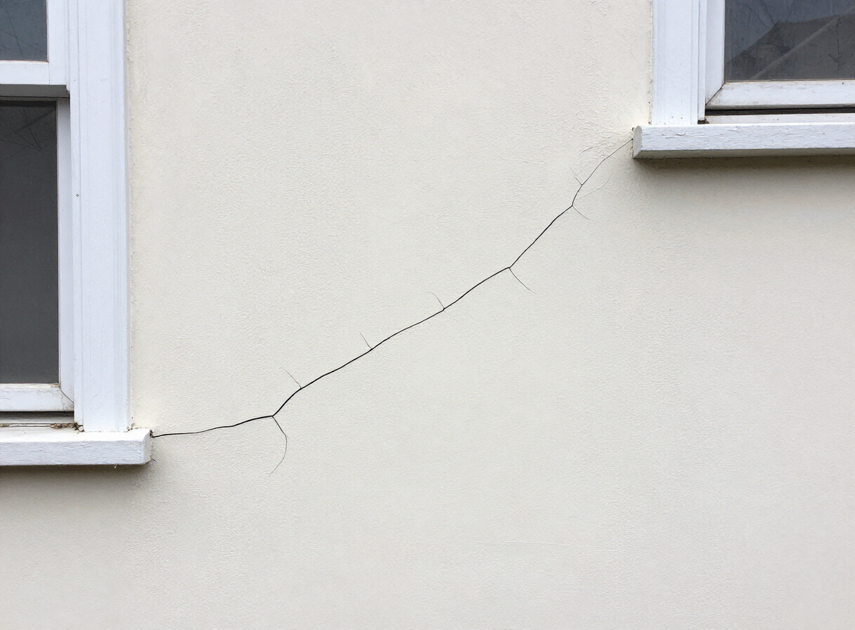 Hairline plaster crack in an older Ridgefield Park NJ home before repair