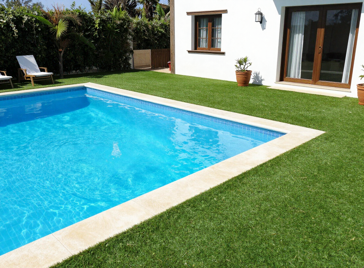 Artificial Turf: Poolside deck
