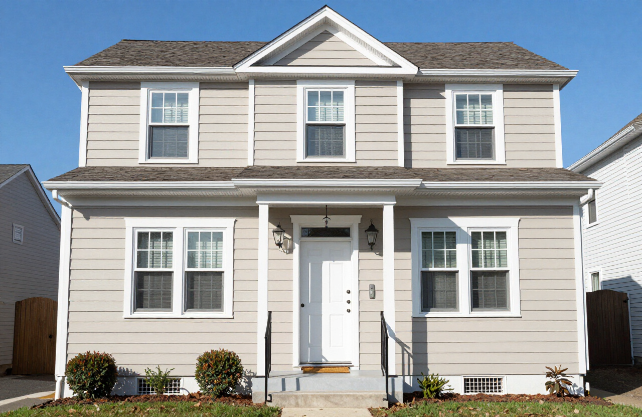 Secaucus townhome after exterior painting with HOA-approved neutral color
