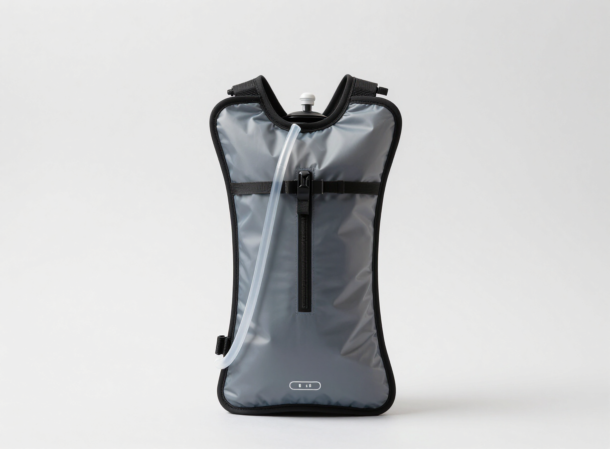 2-liter hydration bladder pack with drinking tube for festival water carry