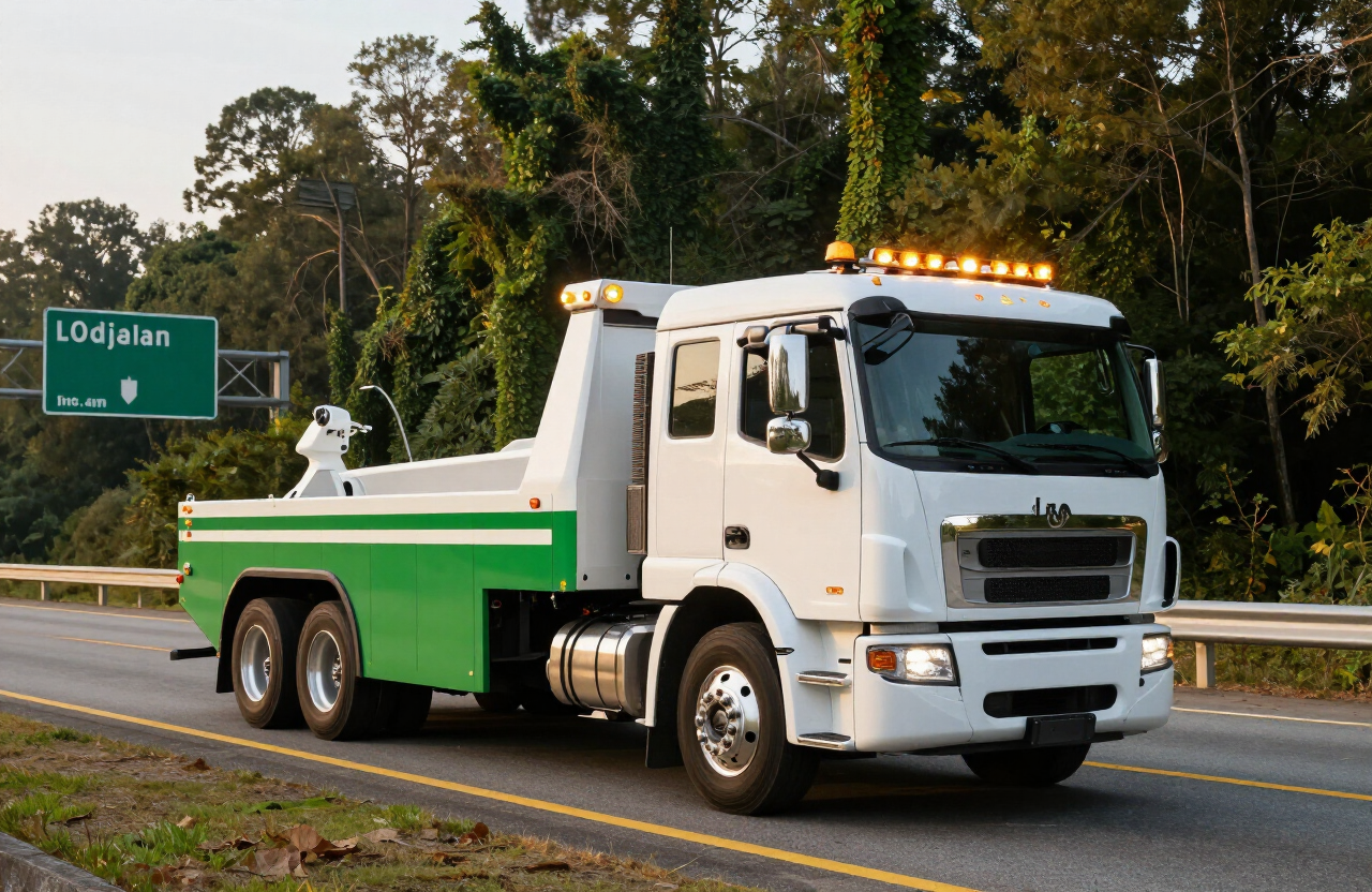 Heavy duty tow truck providing semi towing and commercial towing services in Morrow, GA