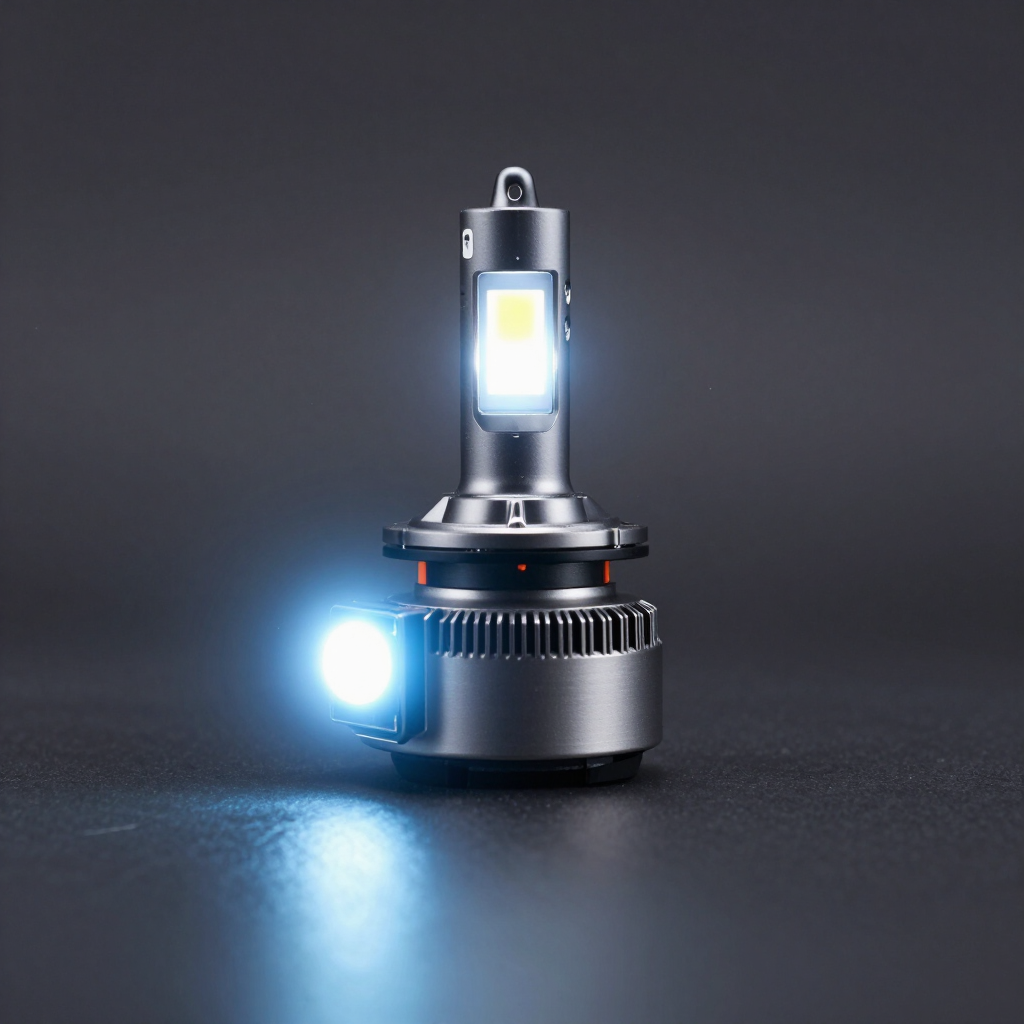 Lâmpada Super LED automotiva com chips acesos