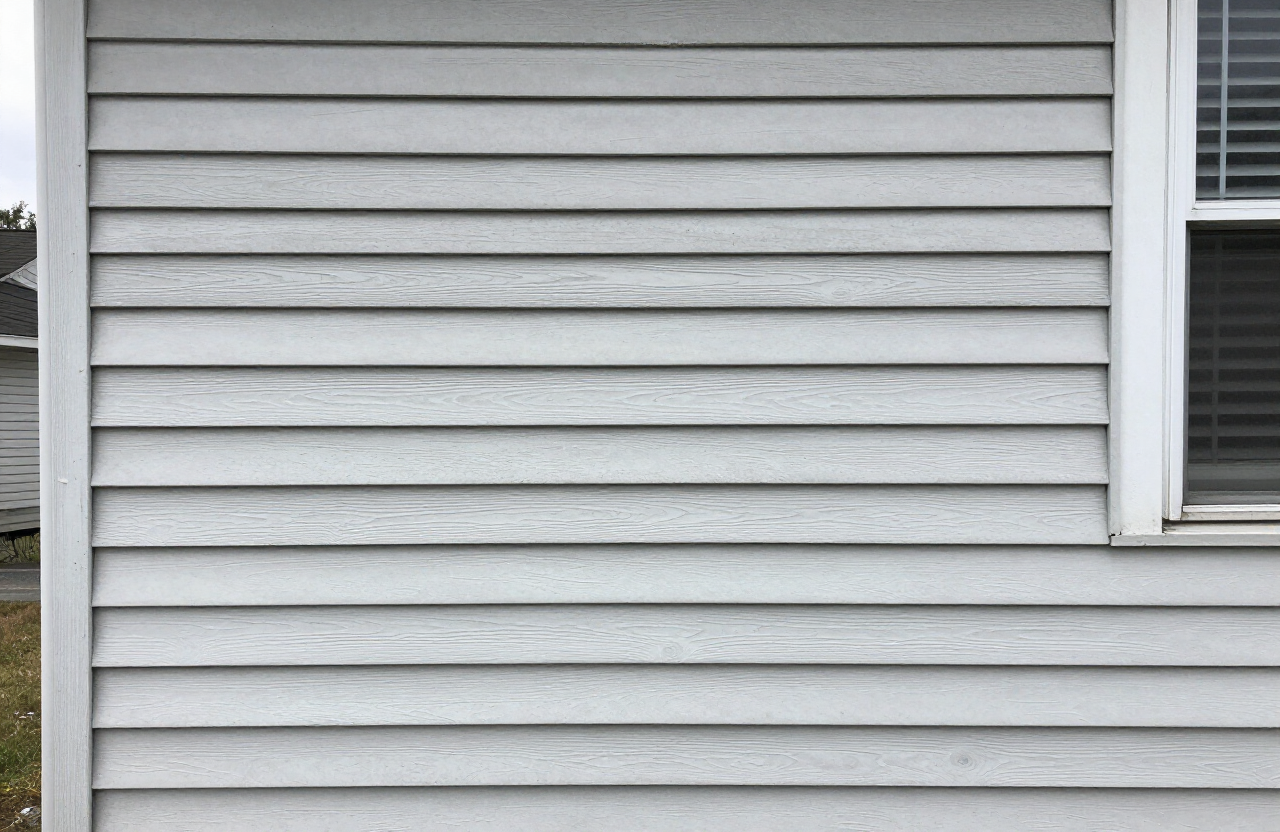 Wind-exposed Secaucus siding before refresh with faded chalky paint