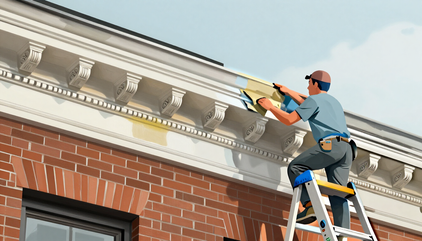 Cornice and Exterior Wood Trim Restoration in Hoboken