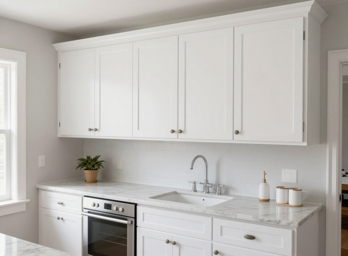 Hasbrouck Heights kitchen cabinets after painting