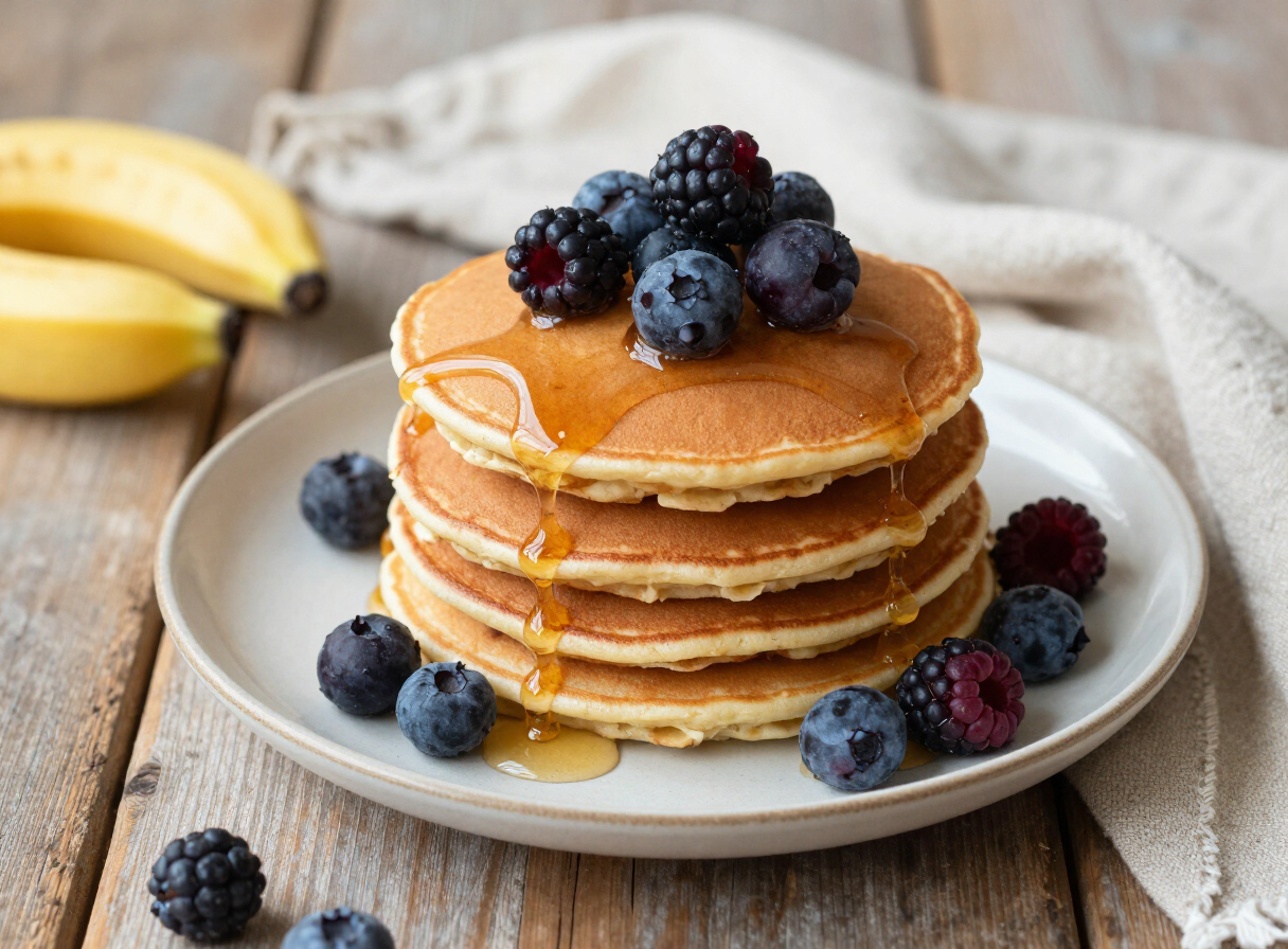 Panqueques de Plátano y Avena