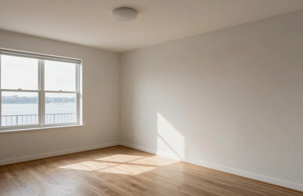 Lincoln Harbor Waterfront Condo (Modern + Waterfront Challenges) Unit before