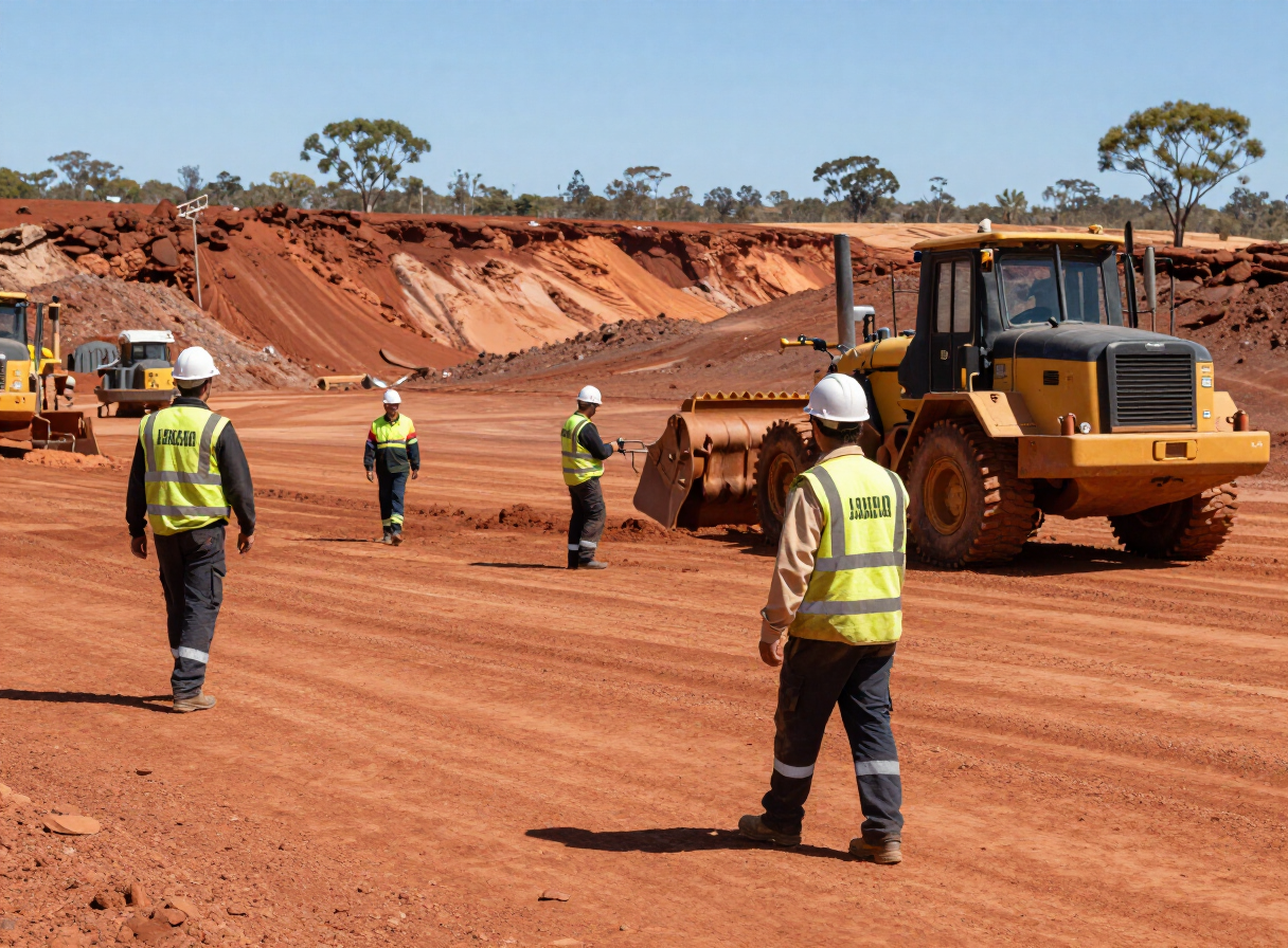 Mining crew in branded hi vis and protective workwear