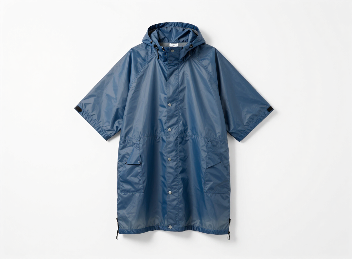 Packable waterproof rain jacket poncho for festival weather
