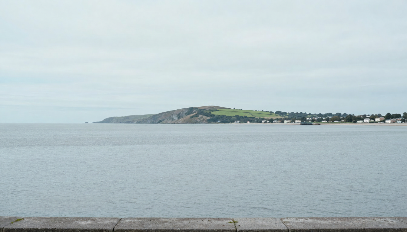 View across Dublin Bay towards the Irish coastline