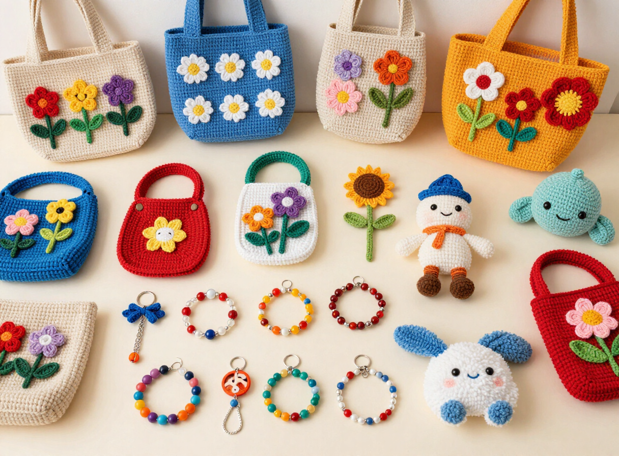 A colourful collection of handmade creations by the Stitzo community
