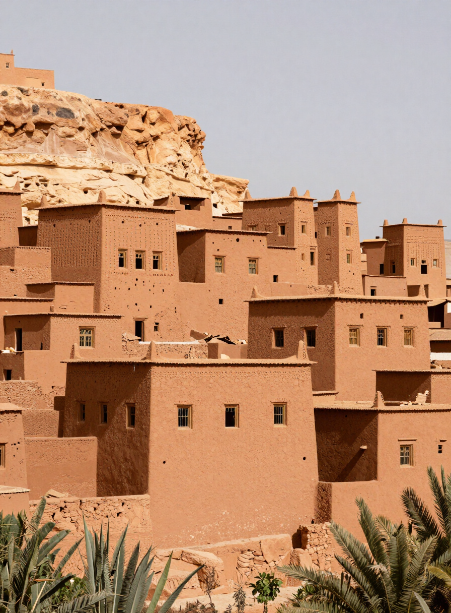 Traditional earthen Amazigh houses in Taghia Morocco