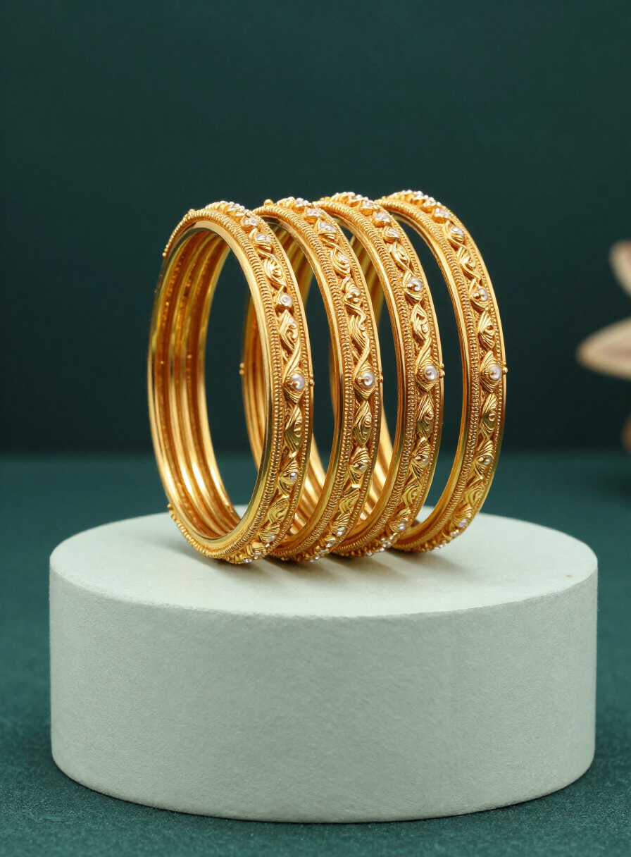 Gold Bangles at Pramukh Jewellers, Ahmedabad