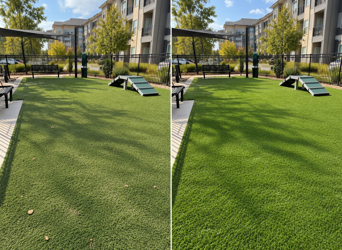 Apartment dog park before