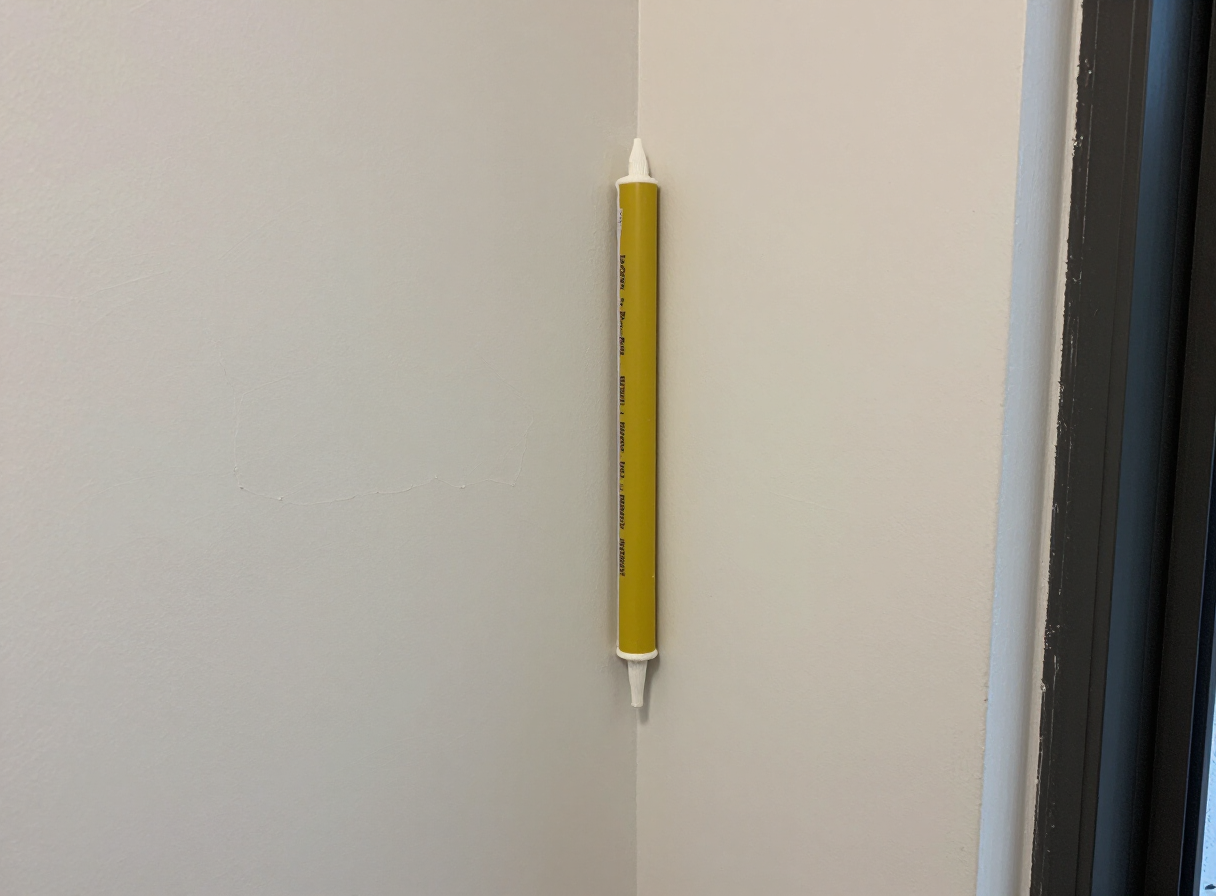 Repaired plaster wall crack in an older Union City NJ apartment after skim coating and priming
