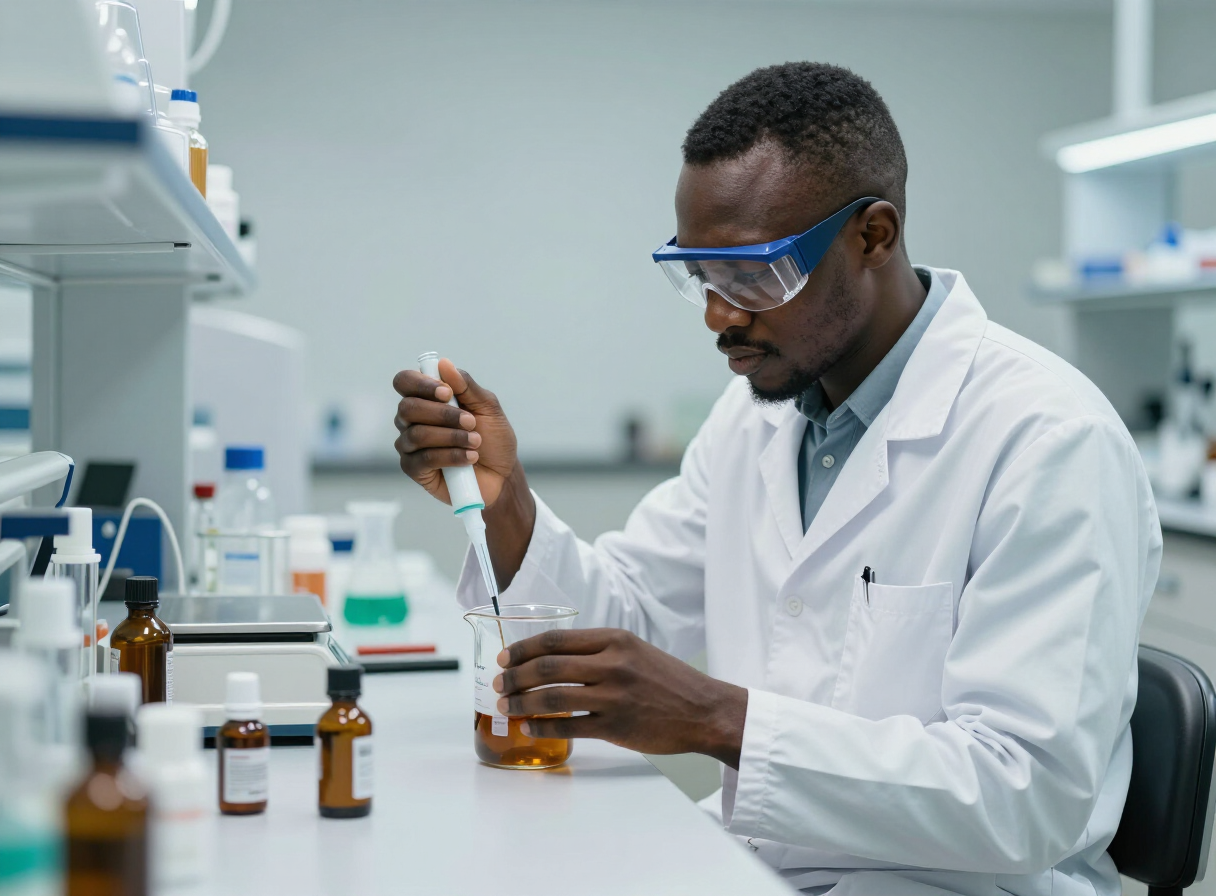 Laboratoire de formulation en génie chimique au Cameroun
