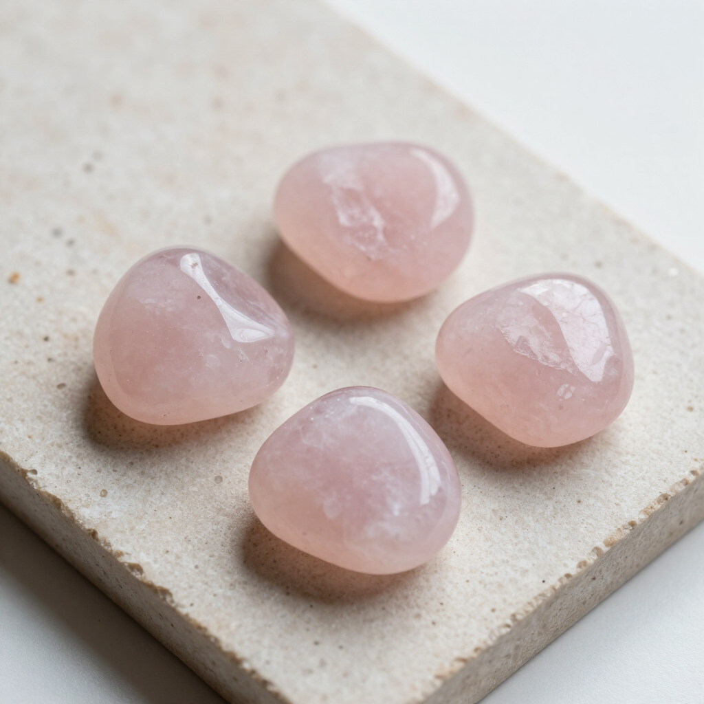 Natural Rose Quartz Tumble Set