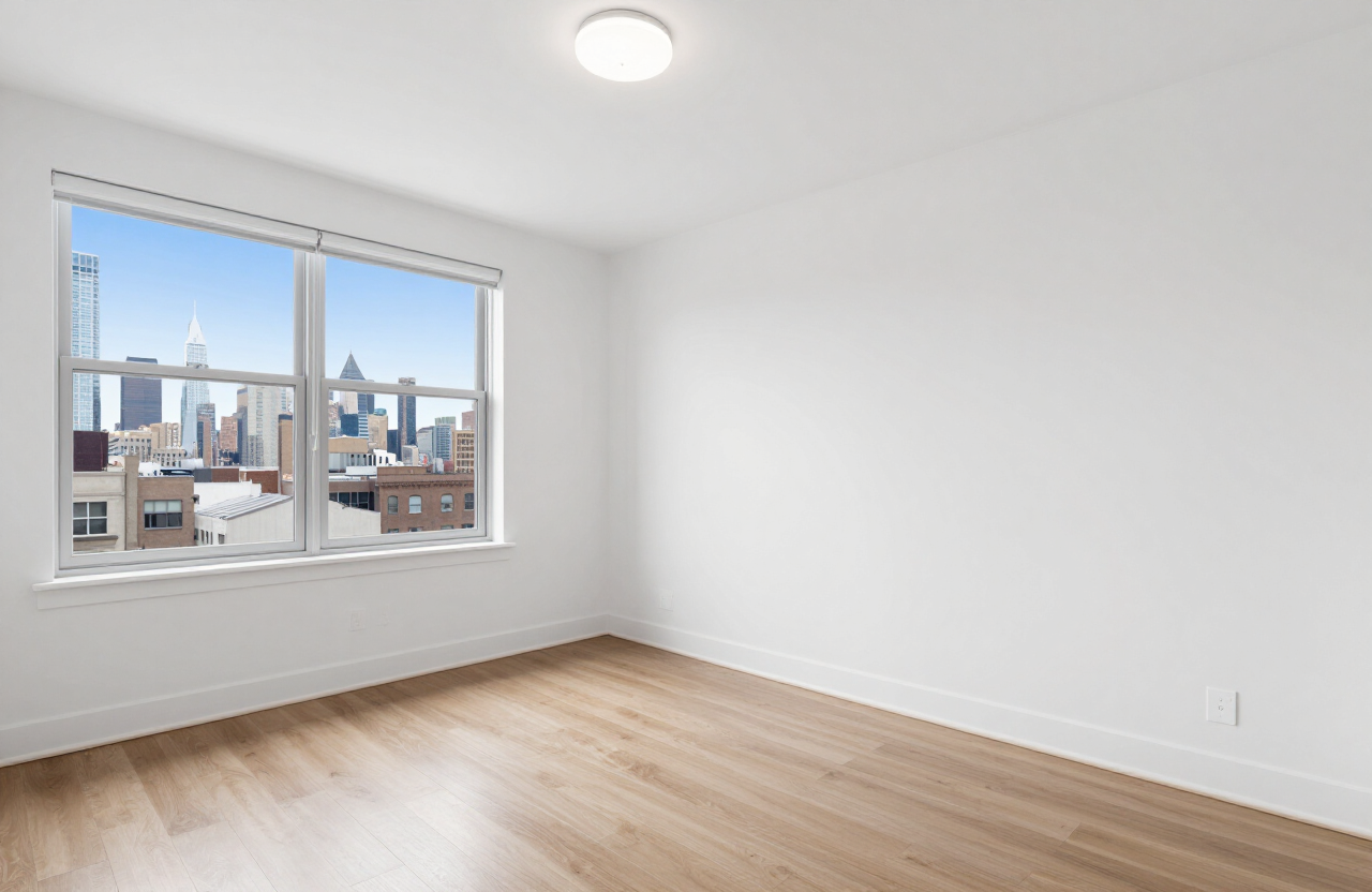 Boulevard East condo living room after interior painting in Weehawken NJ