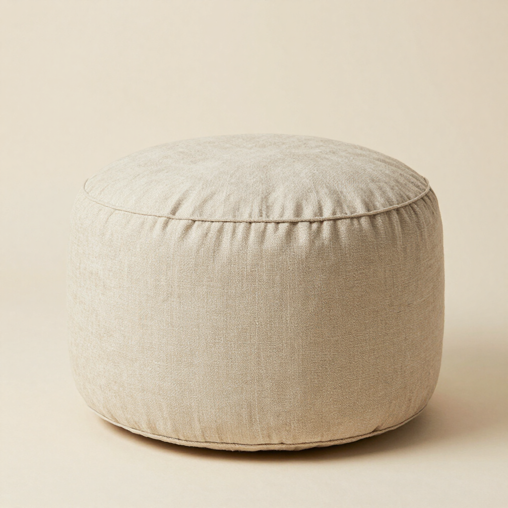 Linen ottoman