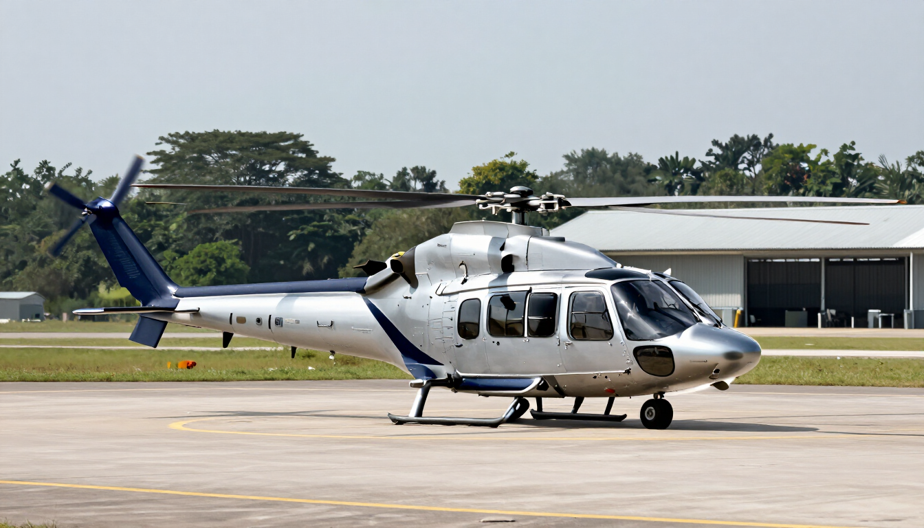 Representative light helicopter on an airfield apron; not a specific offered aircraft