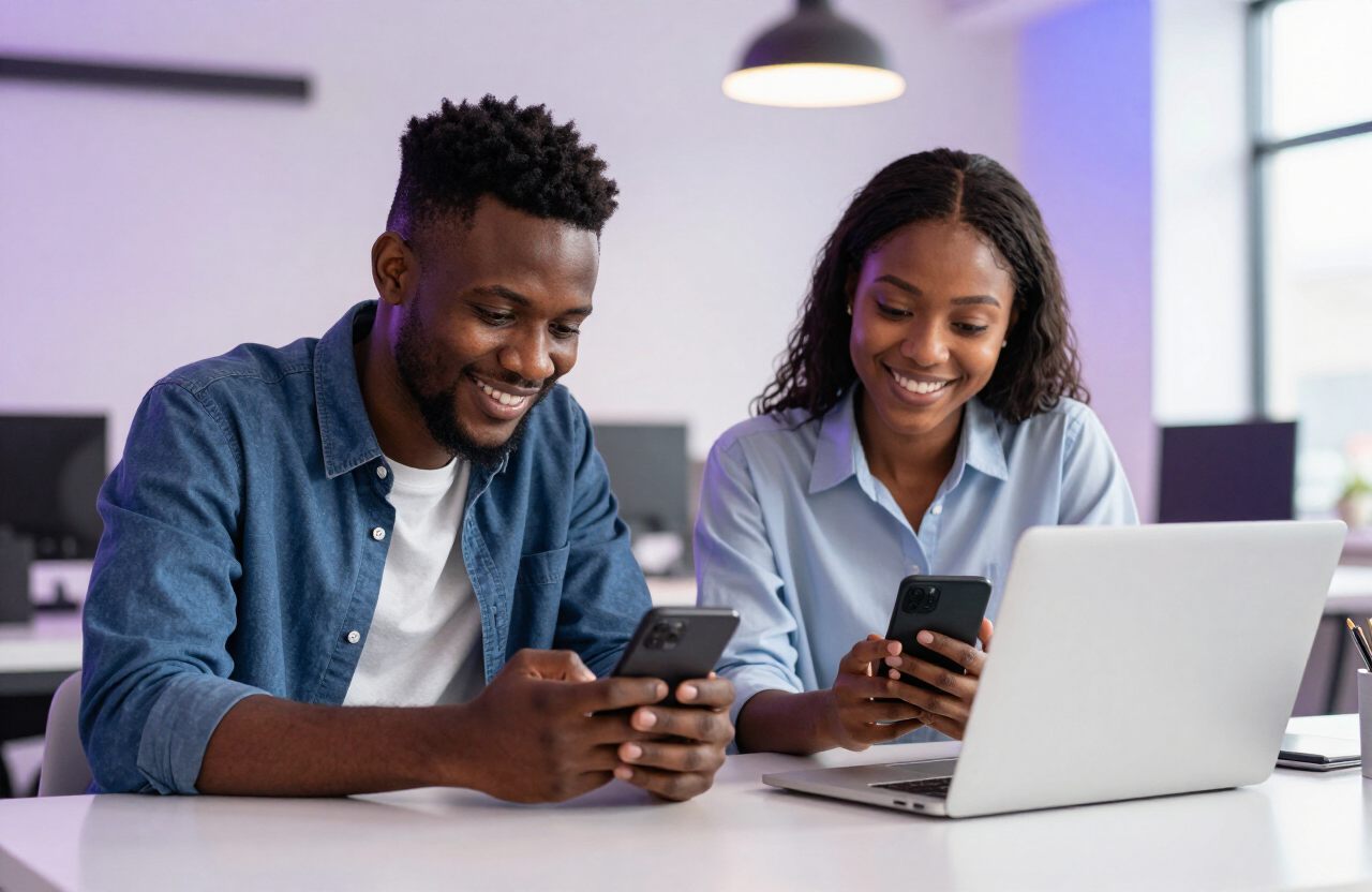 MulaTask members earning online from their phones and laptop