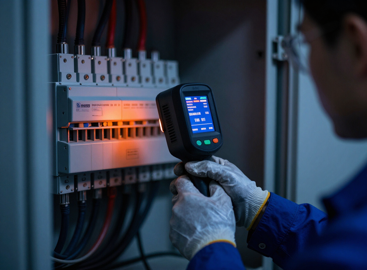 Inspeção termográfica de painel elétrico