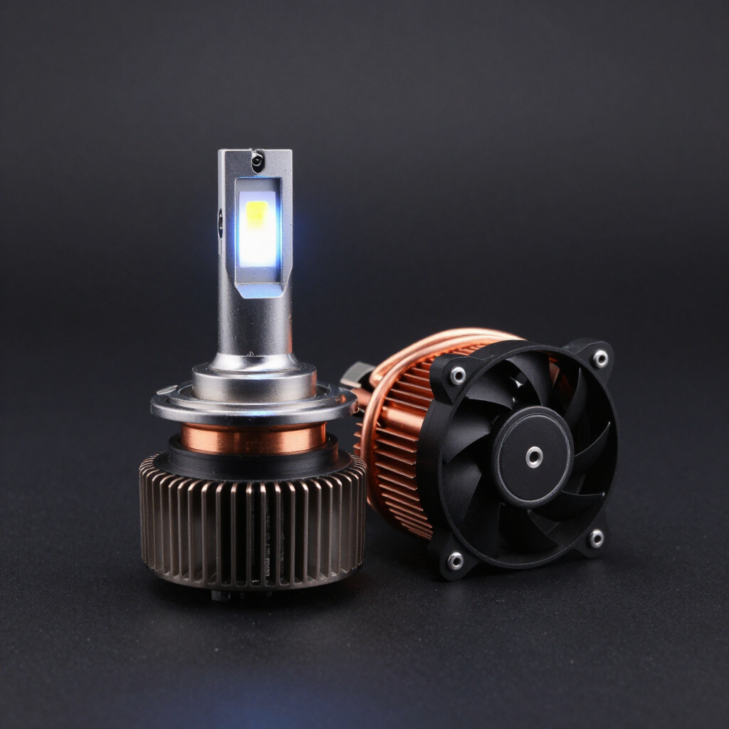 Lâmpada Ultra LED automotiva com tubos de cobre