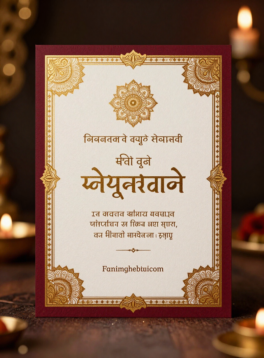 Jagran & Puja invitation designed by Sahajanand Printers, Surat
