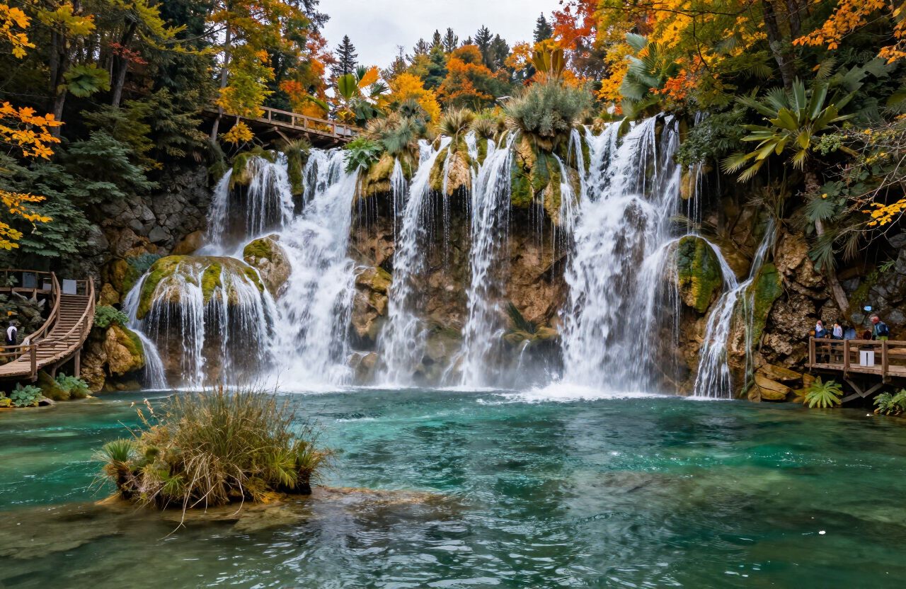 Krka: Cascadas y bosque de otoño
