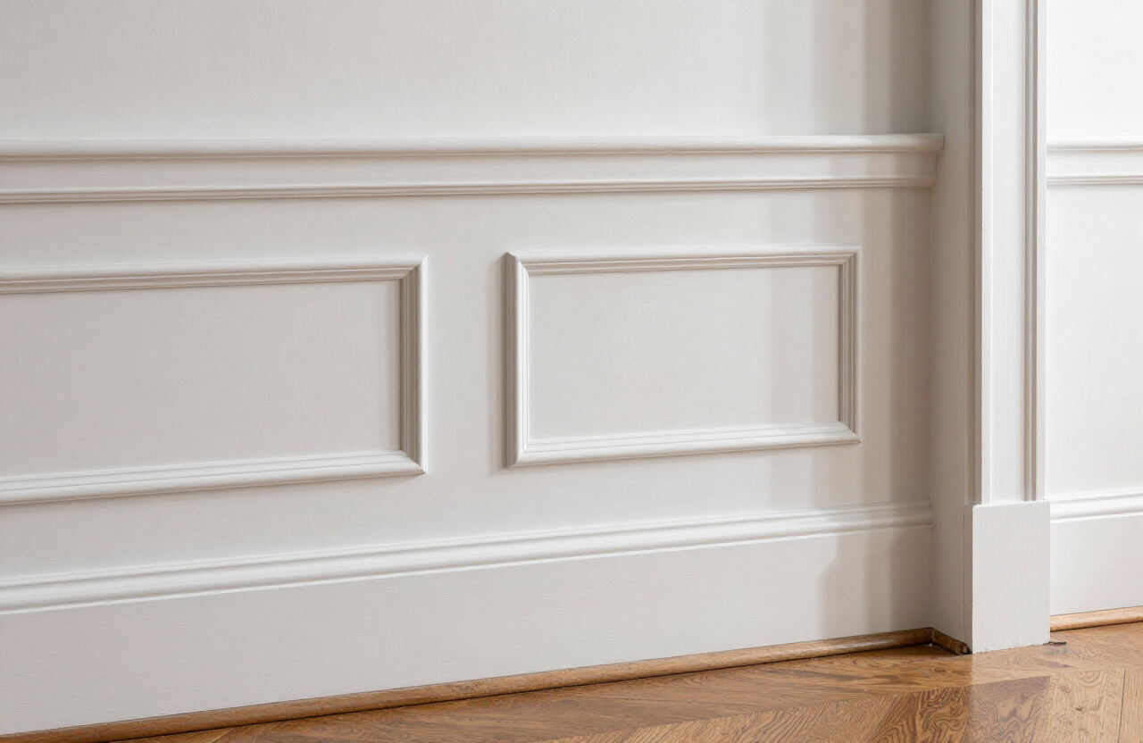 Hand-painted trim and door detail work in an East Rutherford NJ home