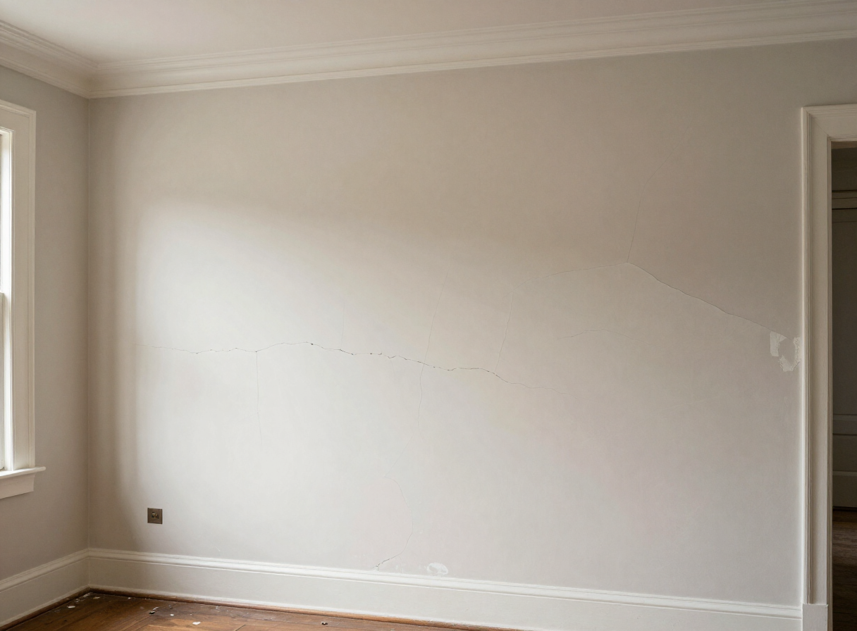 Brownstone Plaster Crack Repair & Restoration — before