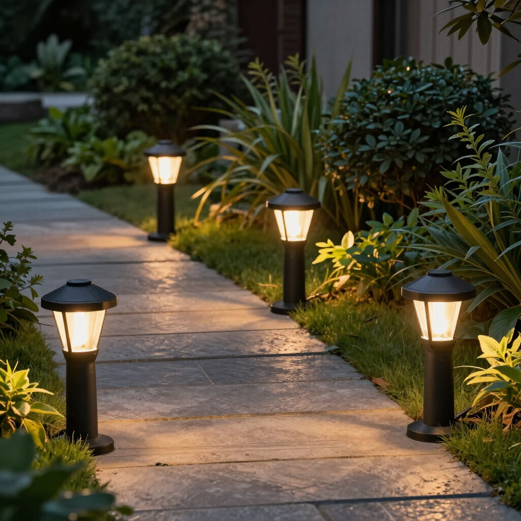 Solar path lights, set of 4