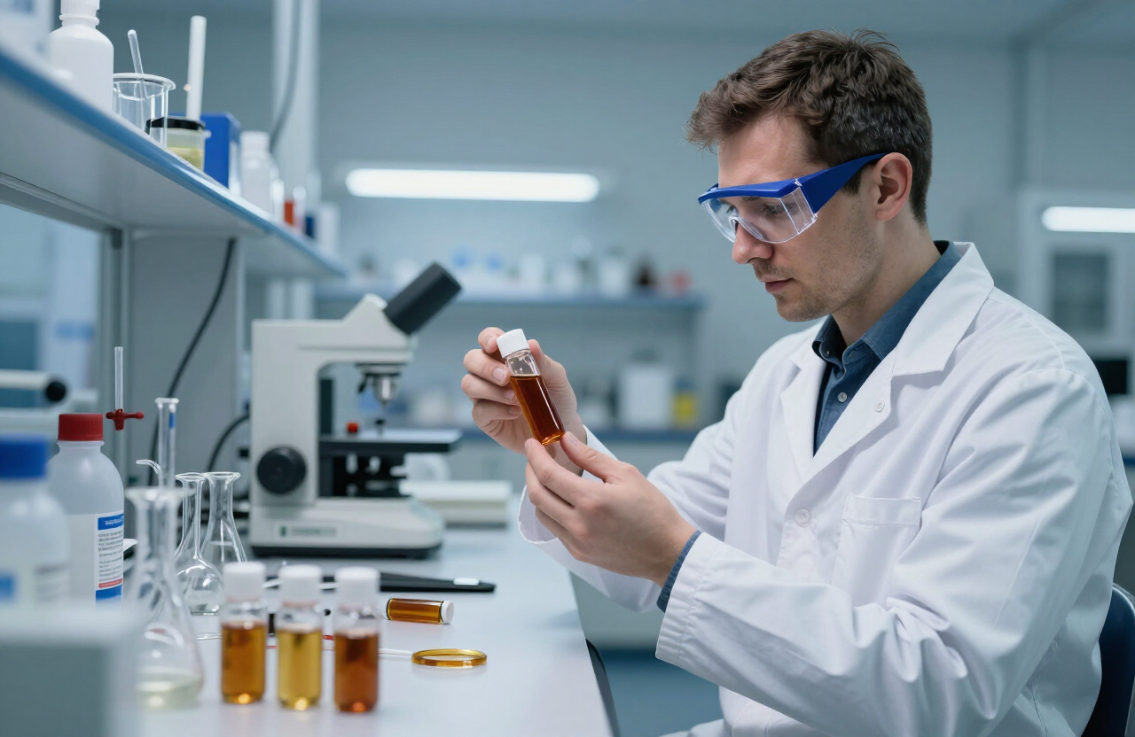 Quality control laboratory — sample analysis