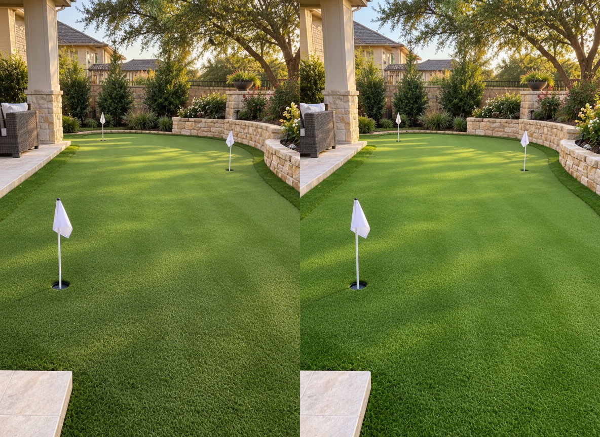 Luxury backyard green — Katy, TX — after