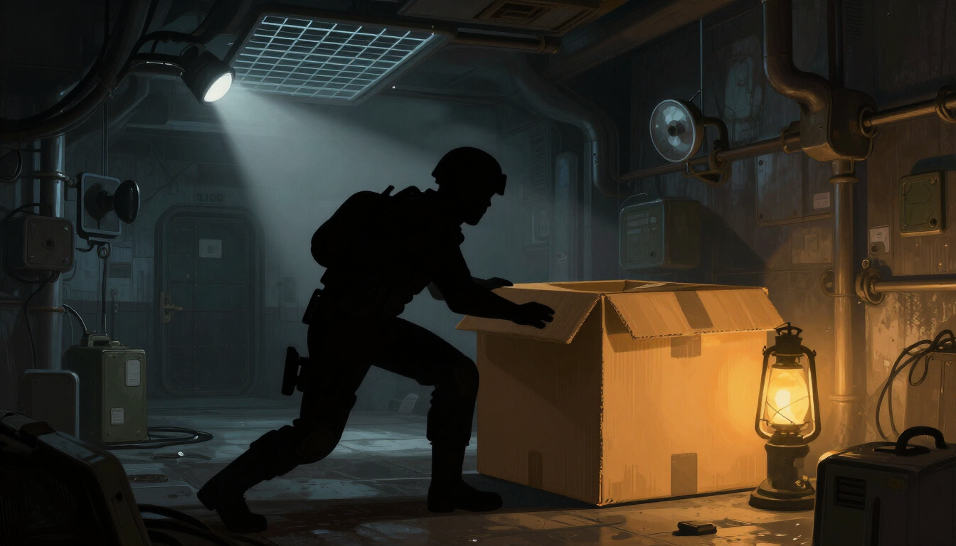 Atmospheric artwork inspired by Metal Gear Solid