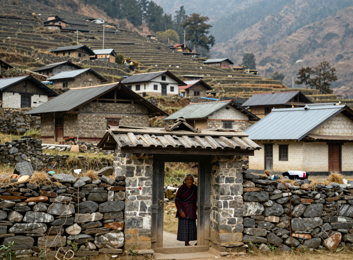 Nepali mountain guide on trail