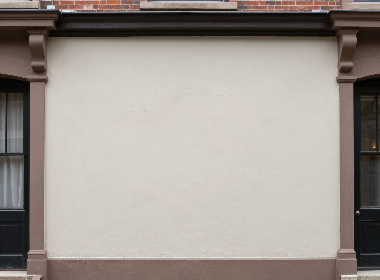 Restored brownstone plaster wall in Hoboken NJ after professional plaster repair by Hudson Line Painters