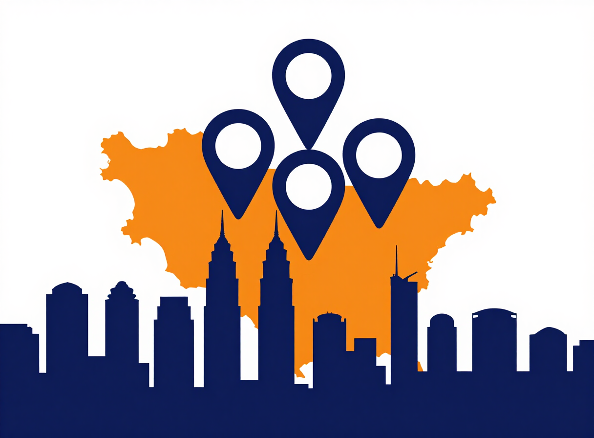 Map of areas served near Kuala Lumpur & Selangor for ceiling painting and related services